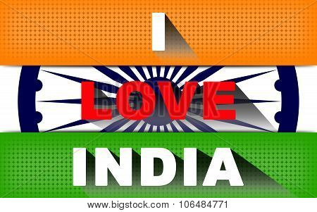 Indian Tri Color Flag with Ashoka Chakra