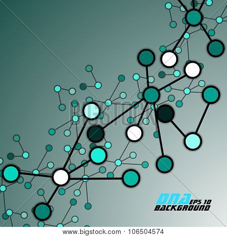 Colorful molecule DNA. Abstract background. Vector illustration. Eps10