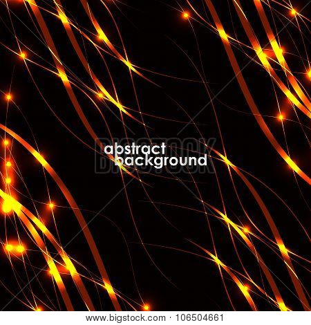 Abstract background in the futuristic design, lines with a glow. Vector illustration. Eps 10