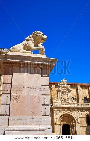 Leon San Isidoro church by the way of saint James at Castilla Spain