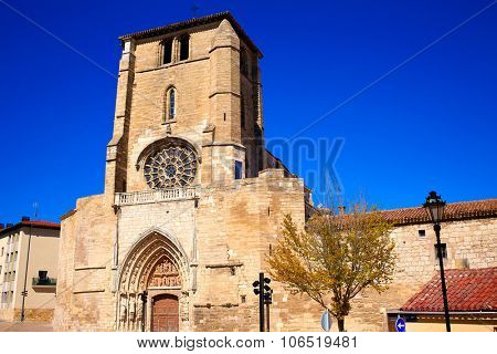 Burgos San Esteban church facade in Castilla Leon of Spain