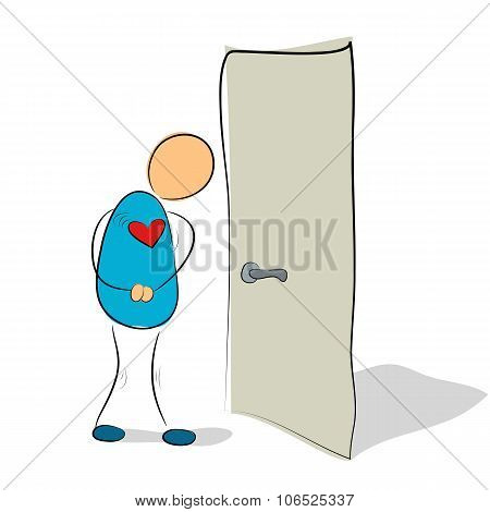 Social phobia - closed door