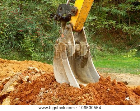 Excavator at rest