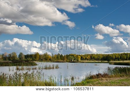 Clouds Over A Lake