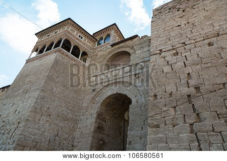 Arch Of Etruscans (augustus Arch) In Perugia, Umbria
