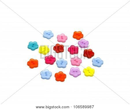 Colorful Buttons Colorful Clasper Isolate On White Background
