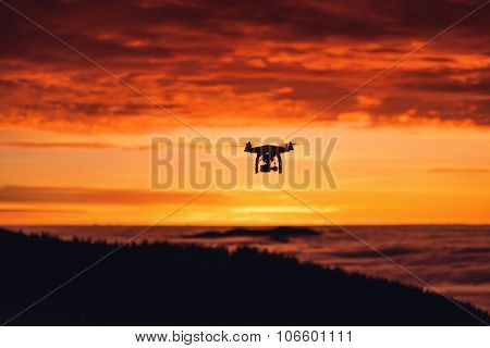 A Personal Drone Flying Through The Air