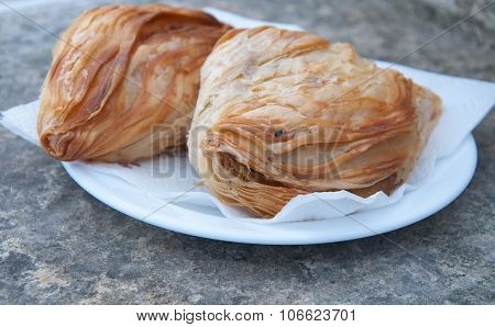 Pastizzi Typical Street Food Maltese With Ricotta And Peas