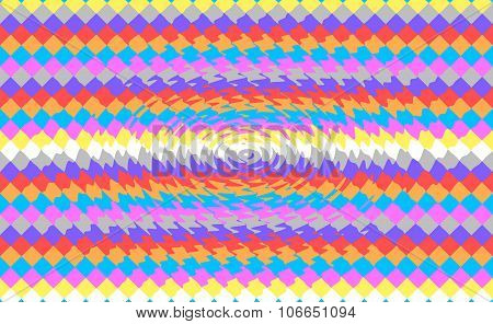 Abstract square colored pixels with ripple effect background