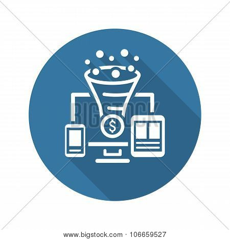 Conversion Rate Optimisation Icon.