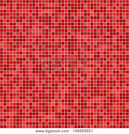 Red pixel mosaic background