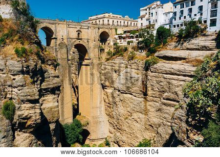 The Puente Nuevo - New Bridge in Ronda, Province Of Malaga, Spain