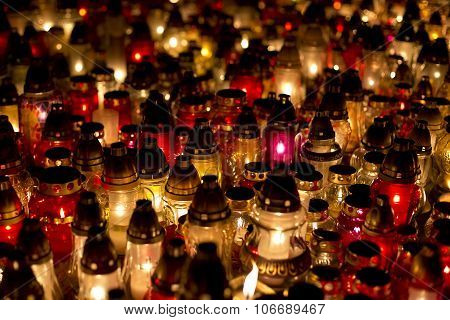 Candless in the cemetery