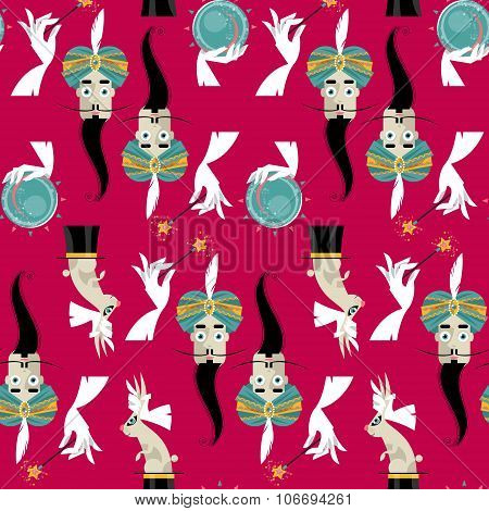 Magic Set. Seamless Background Pattern.