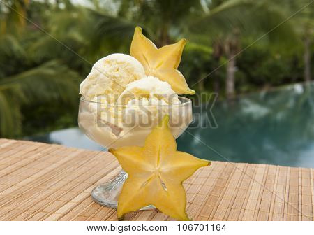 Starfruit Ice Cream In The Tropics
