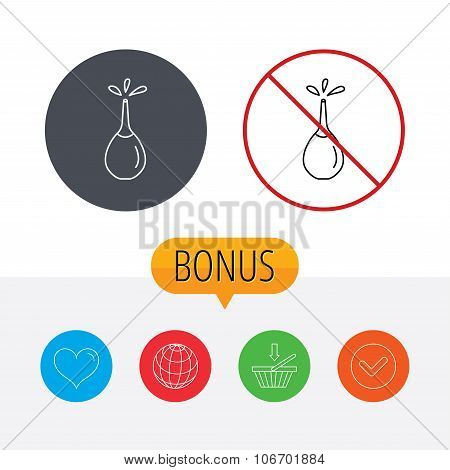 Medical clyster icon. Enema sign.