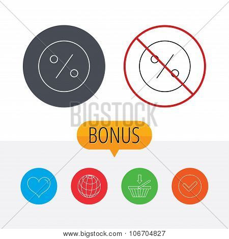 Discount percent icon. Sale sign.