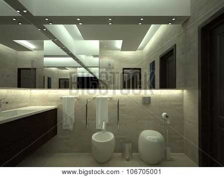 render of luxury toilet