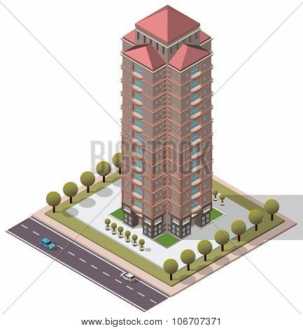 Vector Isometric Flats Apartment