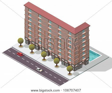 Vector Isometric Flats Apartment