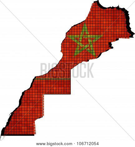 Morocco Map With Flag Inside.eps