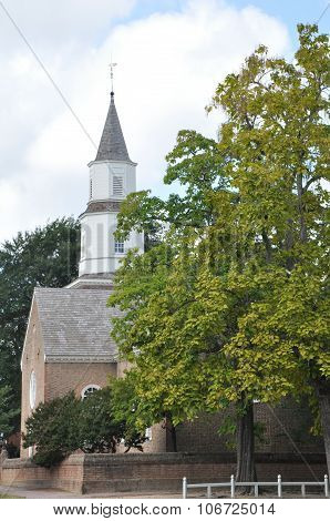 Bruton Parish Church in Colonial Williamsburg, Virginia