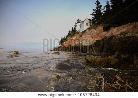 Beautiful Image Of The Bass Harbor Lighthouse In Maine And Acadia National Park