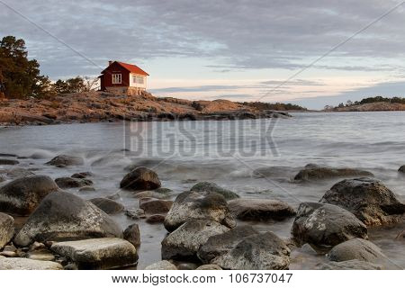 Archilelago And Cottage In Morning Light