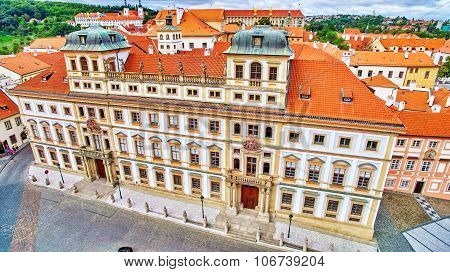 Area Lesser Town Of Prague, Near The Church Saint Vitus, Ventseslaus And Adalbert. Czech Republic.