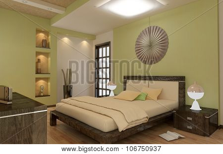 render of apartment  bedroom room