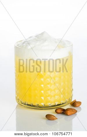 Orange cocktail cutout, isolated on white background