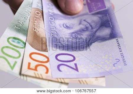 Swedish Currency Close Up