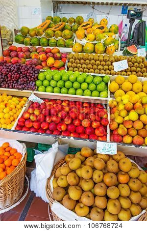Market Booth With Fruits, Funchal, Madeira