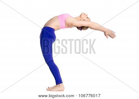Yogi Female Doing Ardha Chakrasana