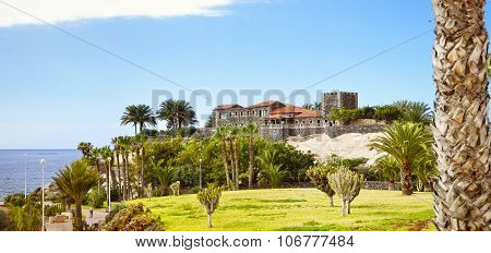Plaza Playa Del Duque, Duke Castle, Costa Adeje, Tenerife, Spain