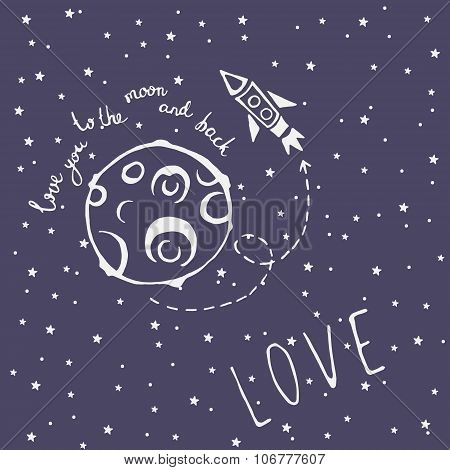 Card Love You To The Moon And Back