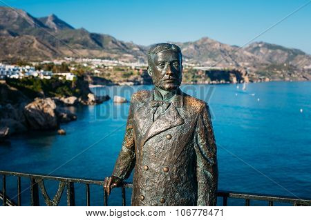 Monument to King of Spain Alfonso XII In Nerja, Spain