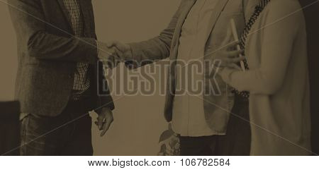 Business People Meeting Corporate Handshake Greeting Concept