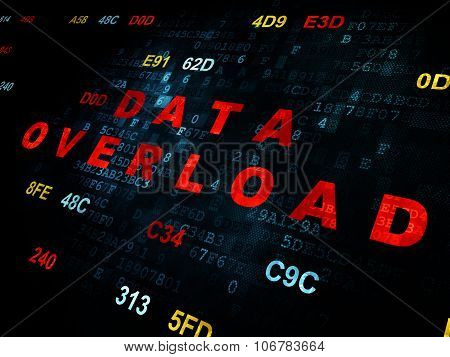 Information concept: Data Overload on Digital background