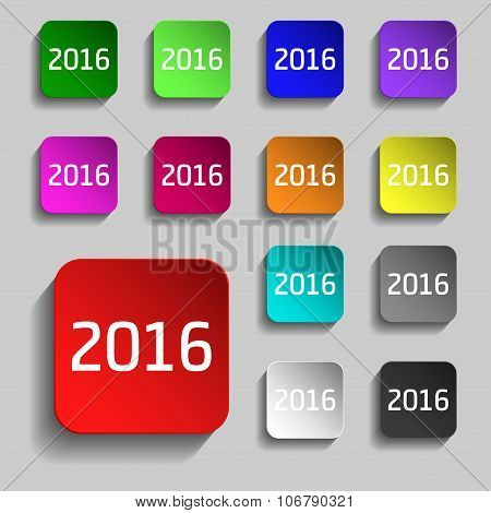 Thirteen Colorful Web Buttons For Your Design. Vector
