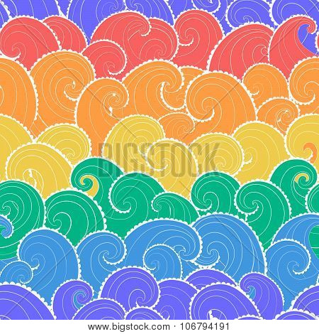 Colorful waves background