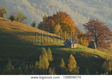 Autumn Landscape In The Mountains