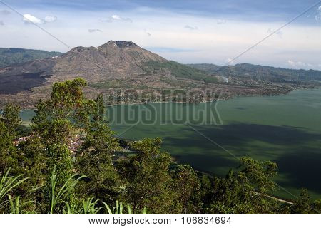 Asia Indonesia Bali Mt Batur Volcano Landscape