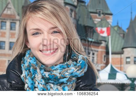 Beautiful woman winter