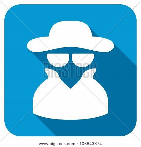 Spy In Hat Longshadow Icon