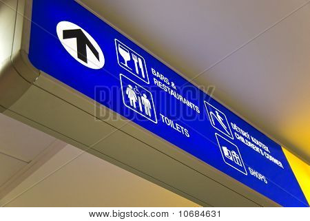 空港は青い記号の詳細ビュー