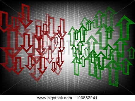 Arrow Up And Down Abstract Background