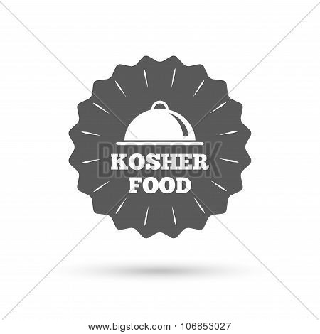 Kosher food product sign icon. Natural food.