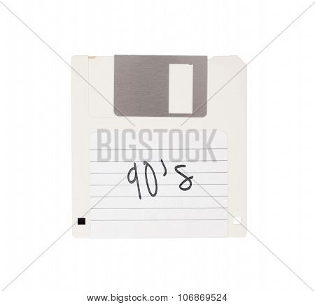 Floppy Disk - Tachnology From The Past, Isolated On White