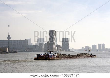 Barge On The River Meuse